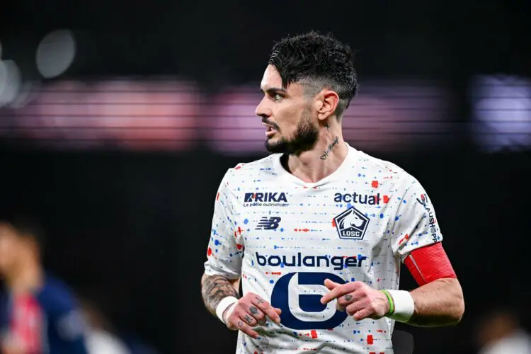 Remy CABELLA of Lille during the French Ligue 1 Uber Eats football match between Paris Saint-Germain and LOSC Lille at Parc des Princes on February 10, 2024 in Paris, France. (Photo by Baptiste Fernandez/Icon Sport)