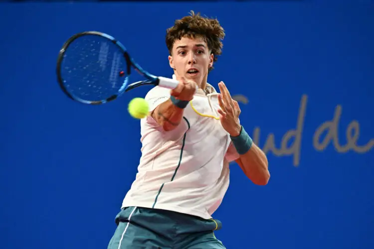 Arthur CAZAUX of France during the Day Four of Open Sud de France at Sud de France Arena on February 1, 2024 in Montpellier, France. (Photo by Anthony Dibon/Icon Sport)
