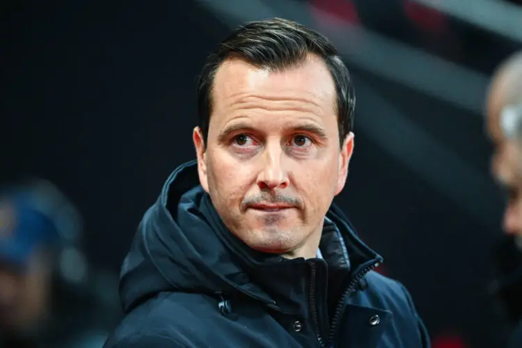 Julien STEPHAN coach of Stade Rennais during the UEFA Europa League match between Stade Rennais Football Club and Associazione Calcio Milan at Roazhon Park on February 22, 2024 in Rennes, France. (Photo by Anthony Dibon/Icon Sport)