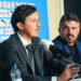 Pablo LONGORIA, president of Marseille and Gennaro GATTUSO, headcoach of Marseille during the Press conference and Training Session of Olympique de Marseille at Centre d'Entrainement Robert Louis Dreyfus on September 28, 2023 in Marseille, France. (Photo by Alexandre Dimou/Alexpress/Icon Sport)