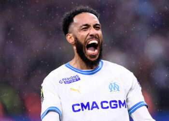 10 Pierre-Emerick AUBAMEYANG (om) during the Ligue 1 Uber Eats match between Olympique de Marseille and Montpellier Herault Sport Club at Orange Velodrome on February 25, 2024 in Marseille, France. (Photo by Philippe Lecoeur/FEP/Icon Sport)