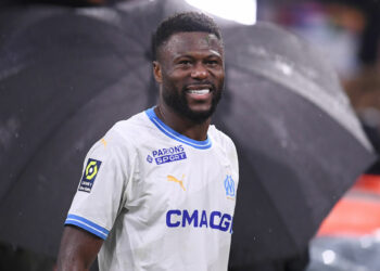 99 Chancel MBEMBA MANGULU (om) during the Ligue 1 Uber Eats match between Olympique de Marseille and Montpellier Herault Sport Club at Orange Velodrome on February 25, 2024 in Marseille, France. (Photo by Philippe Lecoeur/FEP/Icon Sport)