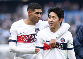 Achraf Hakimi et Lee Kang-In
(Photo by Philippe Lecoeur/FEP/Icon Sport)