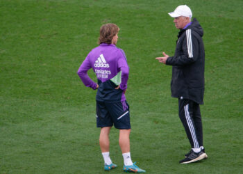 Luka Modric et Carlo Ancelotti
(Photo by Icon Sport)