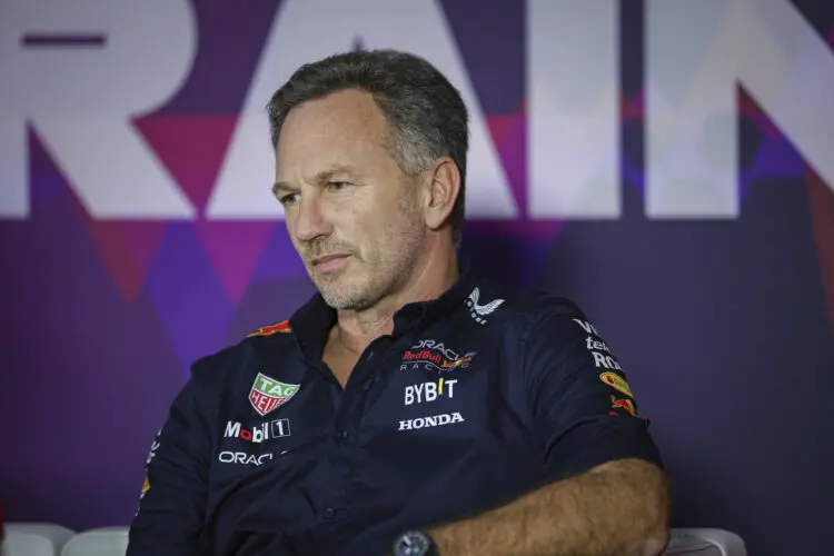 HORNER Christian (gbr), Team Principal of Red Bull Racing, portrait, press conference during the Formula 1 Aramco pre-season testing 2024 of the 2024 FIA Formula One World Championship from February 21 to 23, 2024 on the Bahrain International Circuit, in Sakhir, Bahrain - Photo Eric Alonso / DPPI F1 Pre-season Testing in Bahrain at Bahrain International Circuit on February 22, 2024 in Sakhir, Bahrain. (Photo by HOCH ZWEI) - Photo by Icon Sport