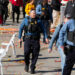 Feb 14, 2024; Kansas City, MO, USA; Police respond after gun shots were fired after the celebration of the Kansas City Chiefs winning Super Bowl LVIII. Mandatory Credit: Kirby Lee-USA TODAY Sports/Sipa USA - Photo by Icon Sport