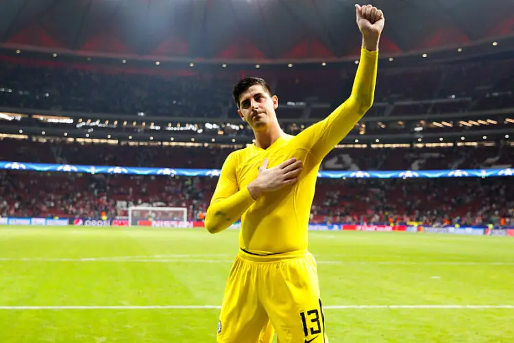 Thibault Courtois during the Champions League match between Atletico and Chelsea on 27th September 2017 Photo : Rey / Marca / Icon Sport   - Photo by Icon Sport