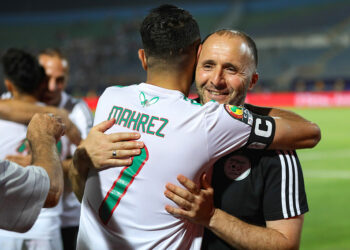 Riyad Mahrez et Djamel Belmadi
(Photo by Icon Sport)