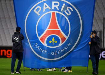 Photo du drapeau du PSG - Photo by Icon Sport
