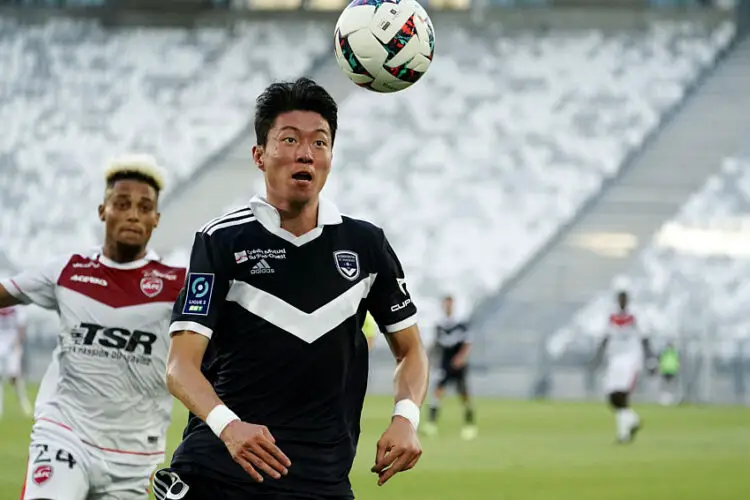 18 Ui Jo HWANG (fcgb) during the Ligue 2 BKT match between Bordeaux and Valenciennes at Stade Matmut Atlantique on July 30, 2022 in Bordeaux, France. (Photo by Dave Winter/FEP/Icon Sport) - Photo by Icon sport   - Photo by Icon Sport
