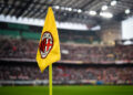 MILAN, ITALY - October 08, 2022: Corner flag bearing logo of AC Milan is seen prior to the Serie A football match between AC Milan and Juventus FC. (Photo by Nicolò Campo/Sipa USA) - Photo by Icon sport   - Photo by Icon Sport
