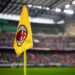 MILAN, ITALY - October 08, 2022: Corner flag bearing logo of AC Milan is seen prior to the Serie A football match between AC Milan and Juventus FC. (Photo by Nicolò Campo/Sipa USA) - Photo by Icon sport   - Photo by Icon Sport