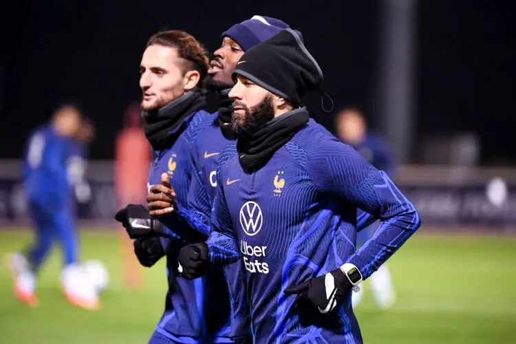 19 Karim BENZEMA (fra) during the soccer France team football training session on November 14, 2022 in Clairefontaine, France. (Photo by Anthony Bibard/FEP/Icon Sport) - Photo by Icon sport   - Photo by Icon Sport