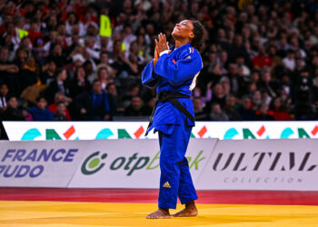 Priscilla GNETO of France celebrates during the Paris Grand Slam - Day 1 at AccorHotels Arena on February 4, 2023 in Paris, France. (Photo by Baptiste Fernandez/Icon Sport)  - Photo by Icon Sport