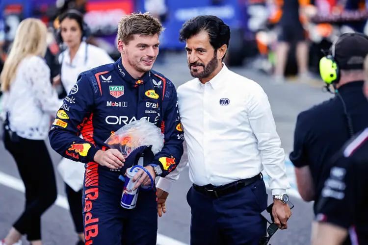 Max Verstappen, Mohammed Ben Sulayem - Photo by Icon Sport