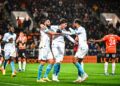 Balerdi, Gigot et Aubameyang avec l'OM à Lorient    - Photo by Icon Sport
