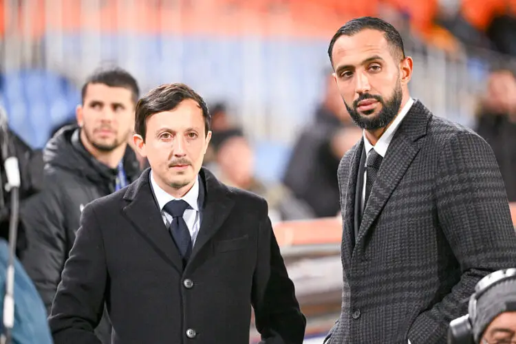 Pablo LONGORIA (Président de l'Olympique de Marseille) et Mehdi BENATIA (Directeur sportif de l'Olympique de Marseille) - Photo by Icon Sport