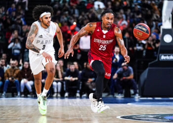 Tyrus McGEE of SIG Strasbourg  during the Betclic Elite match between Paris Basketball and SIG Strasbourg at The Accor Arena on December 23, 2023 in Paris, France. (Photo by Herve Bellenger/Icon Sport)   - Photo by Icon Sport