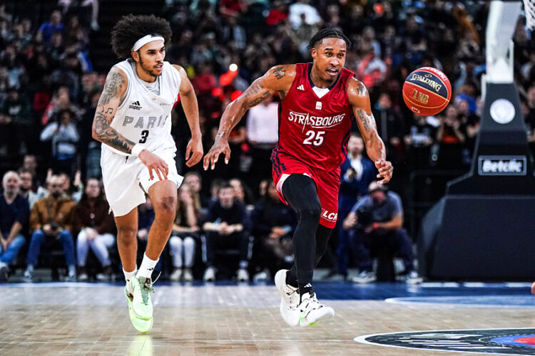 Tyrus McGEE of SIG Strasbourg  during the Betclic Elite match between Paris Basketball and SIG Strasbourg at The Accor Arena on December 23, 2023 in Paris, France. (Photo by Herve Bellenger/Icon Sport)   - Photo by Icon Sport