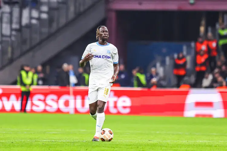 Bamo MEITE of Marseille during the UEFA Europa League match between Olympique de Marseille and Shakhtar Donetsk at Orange Velodrome on February 22, 2024 in Marseille, France. (Photo by Johnny Fidelin/Icon Sport)   - Photo by Icon Sport