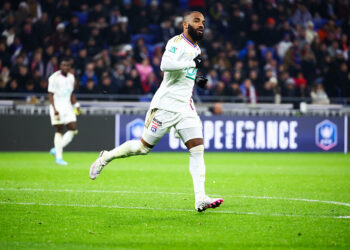 Alexandre LACAZETTE of Lyon   during the Quarter-Final match between Lyon and Strasbourg at Groupama Stadium on February 27, 2024 in Lyon, France. (Photo by Alex Martin/Icon Sport)   - Photo by Icon Sport