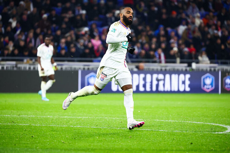 Alexandre LACAZETTE of Lyon   during the Quarter-Final match between Lyon and Strasbourg at Groupama Stadium on February 27, 2024 in Lyon, France. (Photo by Alex Martin/Icon Sport)   - Photo by Icon Sport