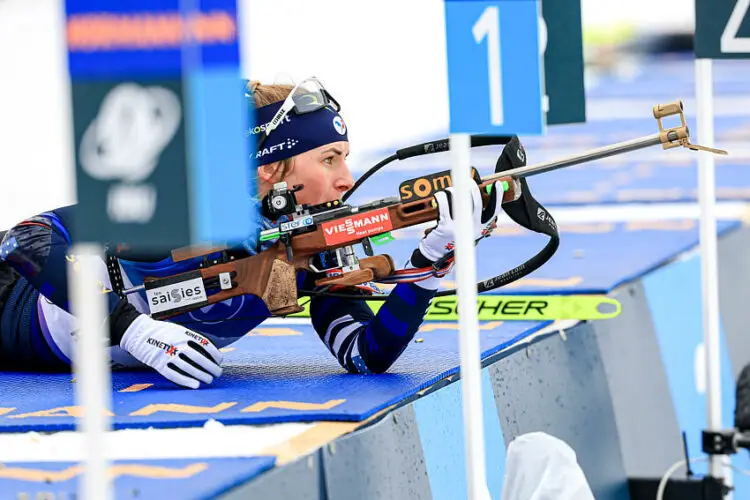02.03.2024, Oslo, Norway (NOR): Justine Braisaz-Bouchet (FRA) - IBU World Cup Biathlon, mass women, Oslo (NOR). www.nordicfocus.com. © Manzoni/NordicFocus. Every downloaded picture is fee-liable. Photo by Icon Sport   - Photo by Icon Sport