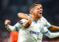 Amine HARIT of Marseille celebrates a goal during the UEFA Europa League match between Marseille and Villarreal at Orange Velodrome on March 7, 2024 in Marseille, France.(Photo by Johnny Fidelin/Icon Sport)   - Photo by Icon Sport