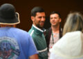 Mar 7, 2024; Indian Wells, CA, USA; ATP World number 1 Novak Djokovic takes a photo with fans on day 4 of the BNP Paribas Open at Indian Wells Tennis Garden. Mandatory Credit: Jonathan Hui-USA TODAY Sports/Sipa USA   - Photo by Icon Sport
