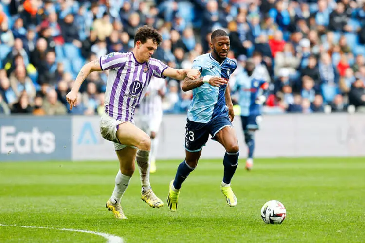 02 Rasmus Schmidt NICOLAISEN (tfc) - 23 Josue CASIMIR (hac) during the Ligue 1 Uber Eats match between Le Havre and Toulouse at Stade Oceane on March 10, 2024 in Le Havre, France.(Photo by Loic Baratoux/FEP/Icon Sport)   - Photo by Icon Sport