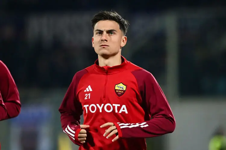 Paulo Dybala (AS Roma) looks on during the warm up during the Serie a Tim match between Fiorentina and Roma - Serie A TIM at Artemio Franchi Stadium - Sport, Soccer - Florence, Italy - Sunday March 10, 2024 (Photo by Massimo Paolone/LaPresse)   - Photo by Icon Sport