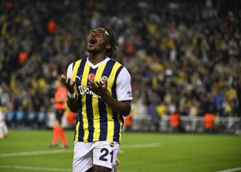 Fenerbahce's Bright Osayi-Samuel looks dejected after a cancelled goal during a soccer game between Turkish club Fenerbahce SK and Belgian club Royale Union Saint Gilloise, on Thursday 14 March 2024 in Istanbul, Turkey, the return leg of the 1/8 finals of the UEFA Conference League competition. BELGA PHOTO LAURIE DIEFFEMBACQ   - Photo by Icon Sport