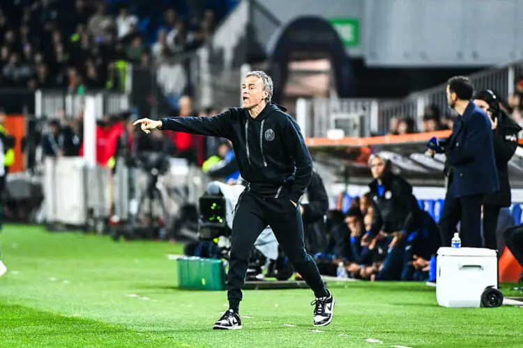 Luis ENRIQUE head coach of PSG during the Ligue 1 Uber Eats match between Montpellier and PSG at Stade de la Mosson on March 17, 2024 in Montpellier, France.(Photo by Sylvain Thomas/FEP/Icon Sport)   - Photo by Icon Sport