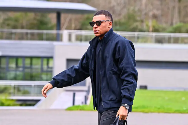 Kylian MBAPPE of France during arrival of France team at INF Clairefontaine on March 18, 2024 in Paris, France.  (Photo by Daniel Derajinski/Icon Sport)   - Photo by Icon Sport
