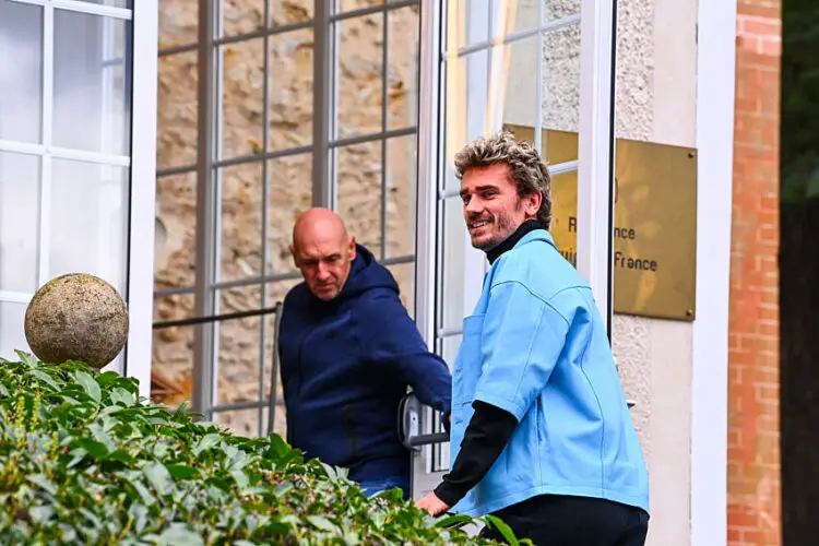 Antoine GRIEZMANN of France during arrival of France team at INF Clairefontaine on March 18, 2024 in Paris, France.  (Photo by Daniel Derajinski/Icon Sport)   - Photo by Icon Sport
