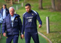 10 Kylian MBAPPE (fra) - Didier DESCHAMPS (Selectionneur France) during the training session of France team at Centre National du Football on March 20, 2024 in Clairefontaine, France.(Photo by Anthony Bibard/FEP/Icon Sport)   - Photo by Icon Sport