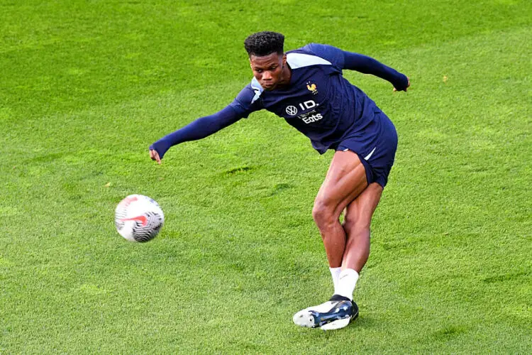 08 Aurelien TCHOUAMENI (fra) during the training session of France team at Centre National du Football on March 20, 2024 in Clairefontaine, France.(Photo by Anthony Bibard/FEP/Icon Sport)   - Photo by Icon Sport