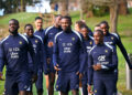 04 Dayot UPAMECANO (fra) - 15 Marcus THURAM (fra) - 19 Moussa DIABY (fra) during the training session of France team at Centre National du Football on March 20, 2024 in Clairefontaine, France.(Photo by Anthony Bibard/FEP/Icon Sport)   - Photo by Icon Sport