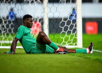 Ismaila SARR of Senegal looks injured during the International friendly match between Senegal and Gabon at Stade de la Licorne on March 22, 2024 in Amiens, France.(Photo by Baptiste Fernandez/Icon Sport)   - Photo by Icon Sport