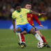 Endrick avec le Brésil face à l'Espagne à Madrid  - Photo by Icon Sport