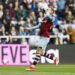 West Ham United's Jarrod Bowen celebrates scoring their third goal of the game during the Premier League match at St. James' Park, Newcastle upon Tyne. Picture date: Saturday March 30, 2024.   - Photo by Icon Sport