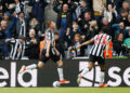 Harvey Barnes célèbre le but de la victoire avec Newcastle face à West Ham en 2024 - Photo by Icon Sport