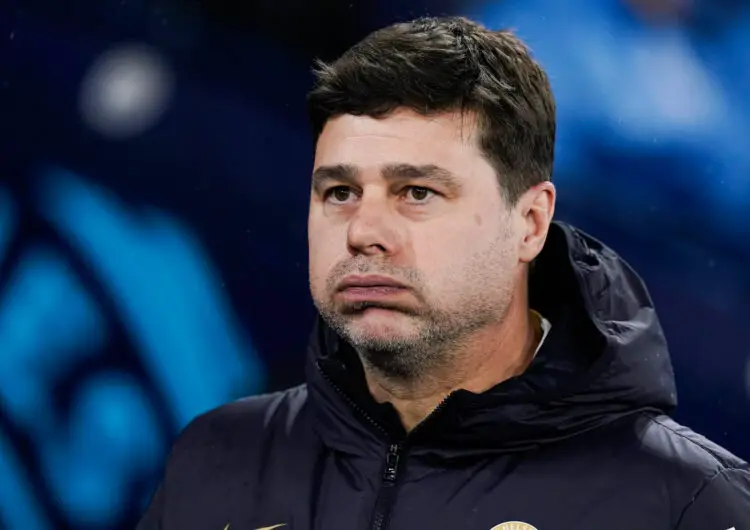 Manchester, England, 17th February 2024. Mauricio Pochettino manager of Chelsea during the Premier League match at the Etihad Stadium, Manchester. Picture credit should read: Andrew Yates / Sportimage - Photo by Icon Sport