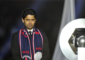 Nasser AL KHELAIFI  et le trophee Hexagoal - Photo by Icon Sport