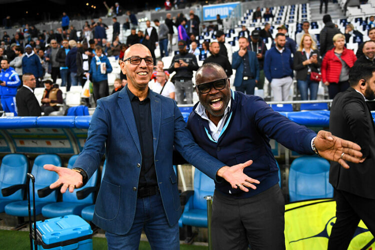 Carlos Mozer et Basile Boli (Ex joueurs de l'Olympique de Marseille) - Photo by Icon Sport