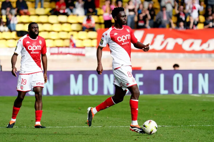 88 Soungoutou MAGASSA (asm) during the Ligue 1 Uber Eats match between Association Sportive de Monaco Football Club and Le Havre Athletic Club at Louis II Stadium on February 4, 2024 in Monaco, Monaco. (Photo by Dave Winter/FEP/Icon Sport)   - Photo by Icon Sport