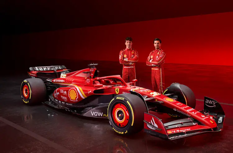 Scuderia Ferrari have unveiled their Ferrari SF-24 car for the 2024 Formula 1 season. The sport’s oldest and most storied team launched the vehicle in front of a small audience of guests on Tuesday in an event shared online. The new car is a very special one for Ferrari as It is the 70th car the company has built to take part in the Formula 1 World Championship. Attending the presentation at the Fiorano track were President John Elkann, CEO Benedetto Vigna and Vice-President Piero Ferrari, along with representatives of the partners, as well as team members, starting with Team Principal Fred Vasseur and this year’s drivers Charles Leclerc and Carlos Sainz. The SF-24 is built for the busiest season ever, with no fewer than 24 races. The car also holds a certain sporting significance as the team, who have not won a Drivers’ World Championship since 2007 and a Constructors’ title since 2008, look to rise up the field ahead of superstar signing Lewis Hamilton’s move to the team in 2025. The F1 season gets underway next week in Bahrain with the only pre-season three-day test session, followed by the first grand prix at the same venue, on Saturday 2 March. The SF-24 is the third car of the new Formula 1 ground effect generation, but unlike some teams’ minor tweaks to their cars, it breaks with the tradition of the past two years, starting with its look. Vasseur, says: “This year, we must start off where we left off at the end of last season, when we were consistent front runners, with a view to constantly improving in all areas.” The design group, led by Enrico Cardile, aimed to give Charles and Carlos a car that is easy to drive and that reacts predictably, with as a starting point, the positive feeling the drivers had in the cockpit over the final few races of last season. The goal is to allow them to make the most of the power unit’s potential, combined with their undoubted skill behind the wheel. At first glance, the car is aesthetically very different to its predecessors with white and yellow joining Ferrari’s traditional red on the livery. It is the first time yellow longitudinal stripes have been seen on the Italian team’s car since 1968. Black on the car is now restricted to the floor, the bargeboards, part of the halo, and other small areas. The wheels are red with a double white and yellow stripe, these colours also featuring on the race numbers – 16 and 55 – which continue to use the Maranello marque’s official font, Ferrari Sans, this time in italics. Leclerc reveals: “I like the look of the car a lot, including the white and yellow parts on the bodywork. But of course, what really interests me is how it will perform on track, as that’s all that matters. “The SF-24 ought to be less sensitive and easier to drive and for us drivers that’s what you need in order to do well. I expect the car to be a step forward in several areas and from the impression I formed in the simulator I think we’re where we want to be.” The star went on to say that he hopes the car will be among the “front runners” challenging runaway 2023 champions Red Bull. Sainz, who will make way for Hamilton next year, adds: “When I saw the SF-24 for the first time, I couldn’t wait to jump in and fire it up. Now, I’m looking forward to driving it on track to see if it correlates with the feeling I had from the simulator, which is that it’s the step forward we all want.” So, with fewer than three weeks to go until the green lights signal go, Ferrari are revving up and raring to go in 2024. Photo by Ferrari/Cover Images/ABACAPRESS.COM - Photo by Icon Sport   - Photo by Icon Sport