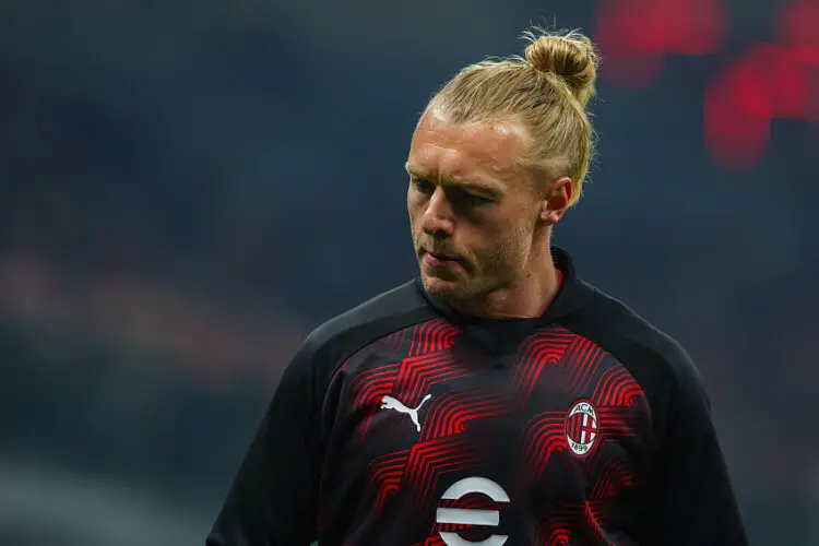 Simon Kjaer of AC Milan looks on during UEFA Europa League 2023/24 Play-Off - 1st leg football match between AC Milan and Rennes Stade Rennais FC at San Siro Stadium, Milan, Italy on February 15, 2024 - Photo by Icon Sport   - Photo by Icon Sport