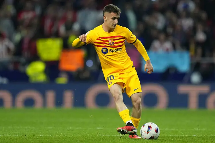 Marc Casado of FC Barcelona during the La Liga EA Sports, date 29 between Atletico de Madrid and FC Barcelona played at Civitas Metropolitano Stadium on March 17, 2024 in Madrid, Spain. (Photo by Cesar Cebolla / Pressinphoto / Icon Sport)   - Photo by Icon Sport