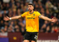 Wolverhampton Wanderers' Max Kilman rues a missed chance during the Premier League match at Villa Park, Birmingham. Picture date: Saturday March 30, 2024.   - Photo by Icon Sport